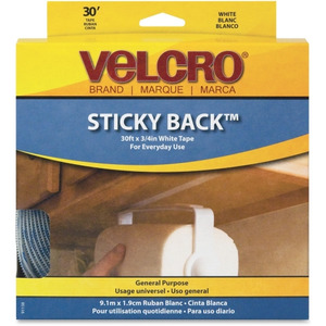 Velcro Wafer-Thin Hook and Loop Fasteners, 0.5 x 1.25, Black, 40/Pack  (91385)