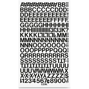 Chartpak Vinyl Helvetica Style Letters/Numbers - CHA01010 - Shoplet.com