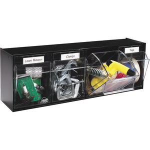 Deflecto Tilt Bin Interlocking Multi-Bin Storage Organizer