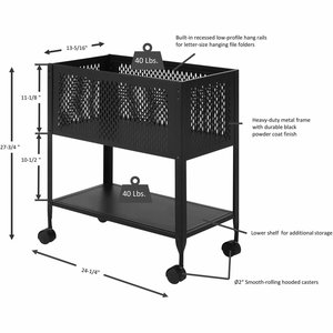 Lorell Mesh Rolling File - LLR60175 - Shoplet.com