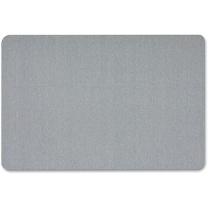 Quartet Oval Office Fabric Bulletin Board, 4' x 3', Gray