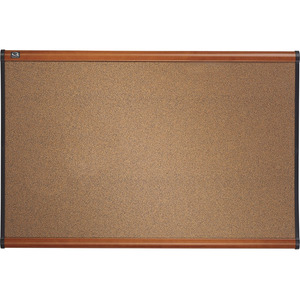 Quartet Home Décor Natural Cork Bulletin Board, 17 x 23, Ebony Frame