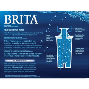 Brita Water Filter Pitcher Replacement Filters Pitcher - 100 gal - 3 / Pack  