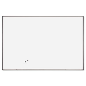 erase lorell magnetic signature dry boards series coated ebony surface frame steel silver