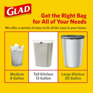 Glad ForceFlex Tall Kitchen Drawstring Trash Bags - CLO70427 