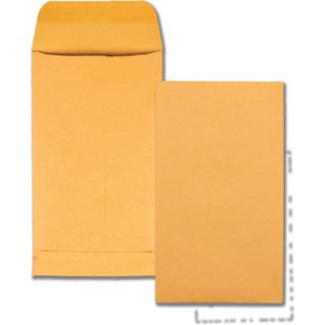Quality Park #7 Coin Envelopes - 3.5" X 6.5" Small Parts & Storage Bags, Box Of 500