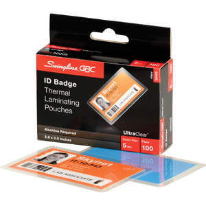 GBC Ultra Clear ID Badge Thermal Laminating Pouches - GBC56005 ...