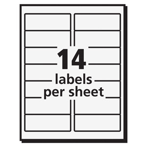 Avery Waterproof Labels, Sure Feed, 1-1/3