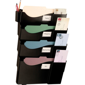 Officemate Grande Central Wall Filing System - 4 Pocket(s) - 23.5 Officemate Grande Central Wall Filing System - 4 Pocket(s) - 23.5
