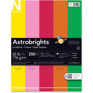 Neenah Paper Astrobrights Colored Cardstock, Letter - 8 1/2" X 11" - 65 ...