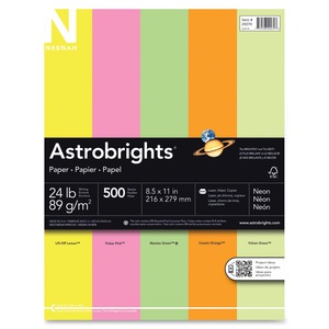 Neenah Paper Astrobrights Color Paper - Neon 5-Color Assortment
