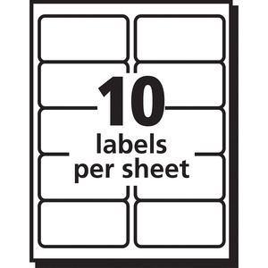 Avery Clear Shipping Labels, Sure Feed, 2