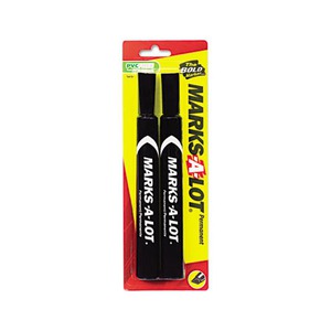 Avery Permanent Markers, Large Desk-Style Size, Chisel Tip, 2 Black Markers  (18922) - AVE18922 