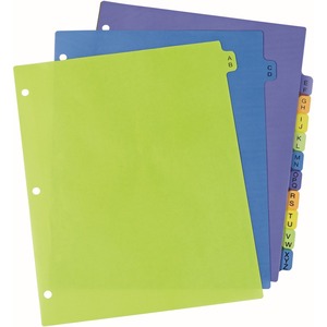 Avery Preprinted Plastic Dividers, 12-Tab Set, A-Z, Multicolor (11330 ...