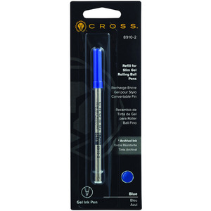 cross refill gel slim rolling ball ink point medium