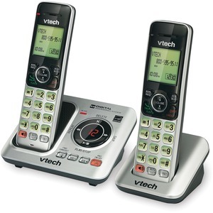 VTech CS6629-2 DECT 6.0 Expandable Cordless Phone with Answering System ...