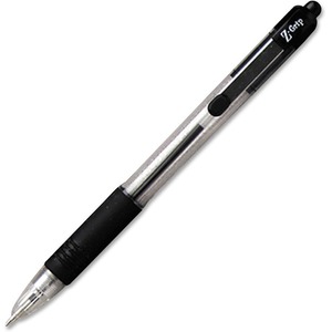 3 x Zebra Z-Grip Animal Print Ballpoint Pens Retractable Click Pens- Black