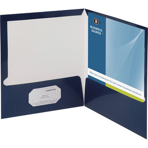 Business Source Laminated Cover 2-pocket Portfolio - BSN44430 - Shoplet.com