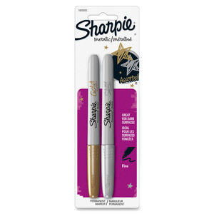 permanent sharpie metallic markers marker point fine alcohol ink based silver gold