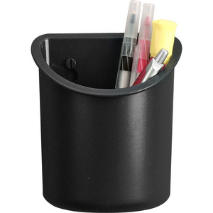 Lorell Recycled Mounting Pencil Cup - Plastic - 1 Each - Black Lorell Recycled Mounting Pencil Cup - Plastic - 1 Each - Black