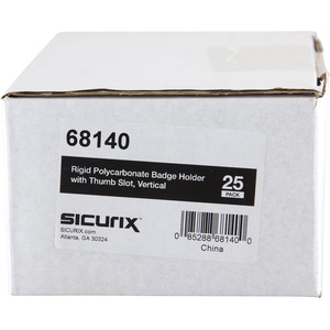 SICURIX Rigid PC ID Badge Dispensers with Thumb Slot - Vertical - Support 2.50 SICURIX Rigid PC ID Badge Dispensers with Thumb Slot - Vertical - Support 2.50