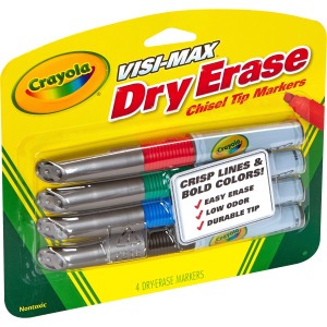 Crayola Visi Max Dry Erase Markers Chisel Bullet Marker Point