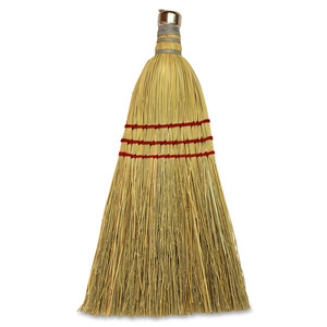 Genuine Joe Lobby Broom, 34" Handle, Natural Wood - W.B. Mason