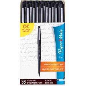 Paper Mate Flair Porous Felt Tip Pen Medium Point Black Black