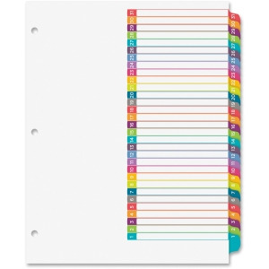 Avery Ready Index 31 Tab Dividers, Customizable TOC, 1 Set (11846 ...