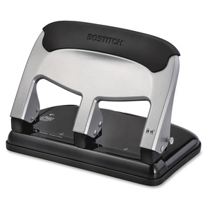 Bostitch EZ Squeeze 40-sheet 3-Hole Punch - 3 Punch Head(s) - 40 Sheet of 20lb Paper - 9/32