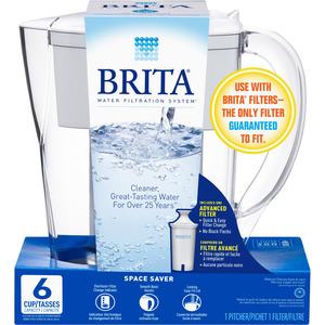 Brita Small 6-Cup Space-Saver BPA-Free Water Pitcher with Filter ...