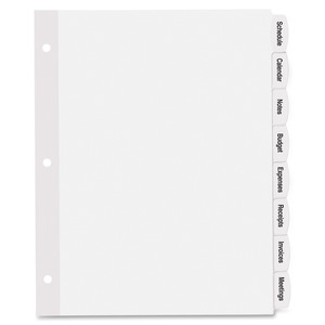 Avery Big Tab Printable Large White Label Dividers with Easy Peel