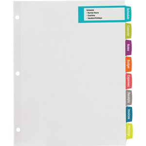 Avery Big Tab Printable Large White Dividers with Easy Peel, 8 Tabs ...