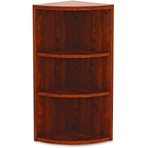 Lorell Essentials Series Cherry Laminate Corner Bookcase - LLR69890 ...