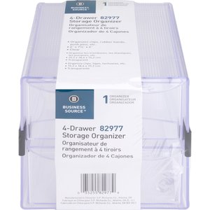 Business Source 4-drawer Storage Organizer - BSN82977 - Shoplet.com