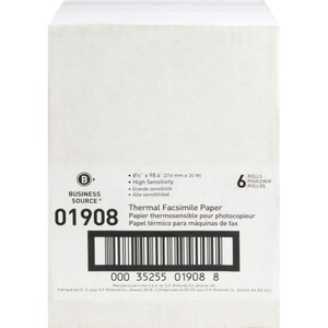 Business Source Thermal Fax Paper Rolls - BSN01908 - Shoplet.com