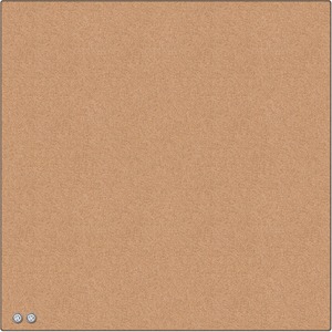 U Brands Square Cork Bulletin Board, 14 x 14 Inches, Frameless, Natural, Push Pins Included (463U00-04) - Natural Cork Surface - Self-healing, Frameless, Easy Installation, Sleek Style, Self-healing, Mounting System - 1 Each - 14