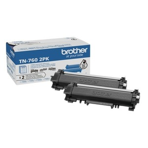 Brother TN760 Original Toner Cartridge - Twin-pack - Black - BRTTN7602PK 