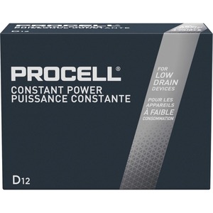 Duracell Procell Alkaline D Battery Boxes of 12 - For Multipurpose - D - 14000 mAh - 1.5 V DC - 72 / Carton