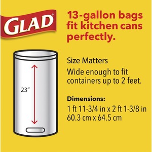Glad Tall Kitchen Drawstring Trash Bags - ForceFlexPlus Advanced ...