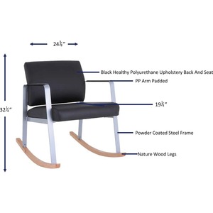 Lorell Healthcare Seating Rocking Guest Chair - LLR66998 - Shoplet.com