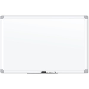 U Brands White Aluminum Framed Magnetic Porcelain Steel Board, 72