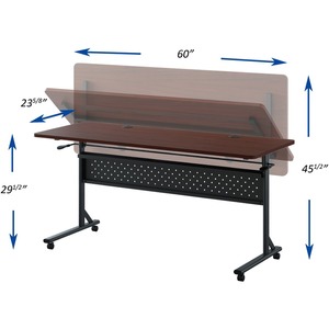 Lorell Knife Edge Walnut Rectangular Conference Tabletop