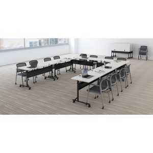 Lorell Shift 2.0 Flip & Nesting Mobile Table - LLR60766 - Shoplet.com