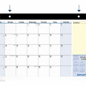 At-A-Glance QuickNotes Compact Monthly Desk Pad Calendar - AAGSK71000 ...
