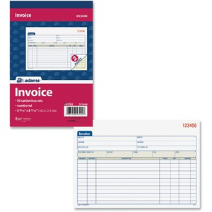 Adams Carbonless Invoice Book - ABFDC5840 - Shoplet.com