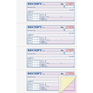 Adams Tapebound 3-part Money Receipt Book - ABFTC1182 - Shoplet.com