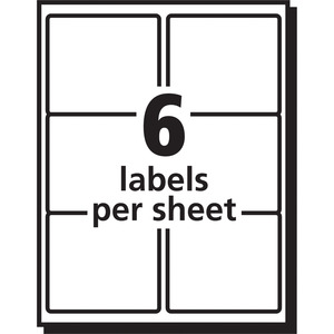 Avery Clear Shipping Labels, Sure Feed, 3-1/3