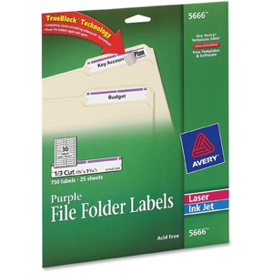 Avery File Folder Labels, 2/3