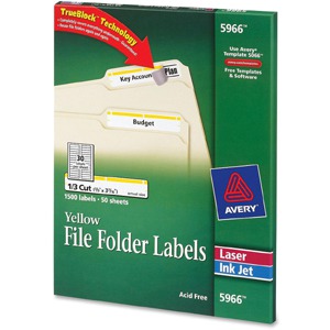 Avery File Folder Labels, 2/3